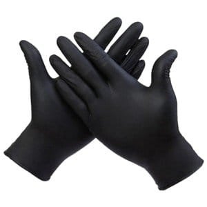 Gants Nitrile Noir - Anti-Allergies