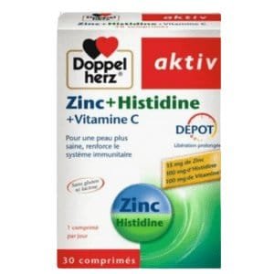 Zinc + Histidine + Vitamine C 30 Comprimes